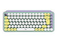 Logitech POP Keys - Tastatur - trådløs - Bluetooth 5.1, Bluetooth LE - QWERTY - US International - tastkontakt: Brown Tactile - dagdrøm 920-010736