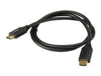 StarTech.com 3ft (1m) Premium Certified HDMI 2.0 Cable with Ethernet, High Speed Ultra HD 4K 60Hz HDMI Cable HDR10, HDMI Cord (Male/Male Connectors), For UHD Monitors, TVs, Displays - Durable HDMI Cable (HDMM1MP) - HDMI-kabel med Ethernet - HDMI han til HDMI han - 1 m - sort - for P/N: EXTEND-HDMI-4K40C6P1, KITBXAVHDPEU, KITBXAVHDPUK, KITBXDOCKPEU, KITBXDOCKPUK HDMM1MP