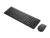 Lenovo Essential Wireless Combo Gen 2 - Sæt med mus og tastatur - trådløs - 2.4 GHz - QWERTY - Nordisk - sort - brun kasse 4X31R64497