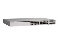 Cisco Catalyst 9200L - Network Essentials - switch - L3 - 24 x 10/100/1000 (PoE+) + 4 x Gigabit SFP (uplink) - monterbar på stativ - PoE+ (740 W) - istandsat C9200L-24P-4G-E-RF