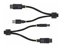 StarTech.com 10ft (3m) DisplayPort and USB 5Gbps KVM Cable - Kabel til tastatur / video / mus (KVM) - DisplayPort, USB Type A (han) til DisplayPort, USB Type B (han) - 3 m - 4K60 Hz support, HDR10 support - sort DU12210-KVM-CABLE