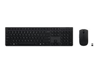 Lenovo Professional - Sæt med mus og tastatur - trådløs - Bluetooth, 2.4 GHz - scheizisk fransk/tysk - tastkontakt: Scissor-Switch - grå - brun kasse - for ThinkPad X1 Yoga Gen 8 21HQ 4X31K03963