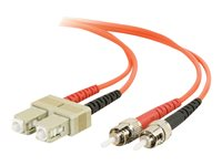 C2G SC-ST 50/125 OM2 Duplex Multimode PVC Fiber Optic Cable (LSZH) - Netværkskabel - SC multimodus (han) til ST multimodus (han) - 3 m - 3 m. - fiberoptik - duplex - 50 / 125 my - OM2 - halogenfri - orange 85482