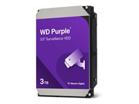 WD Purple - Harddisk - Overvågning - 3 TB - intern - 3.5" - SATA 6Gb/s - buffer: 128 MB WD34PURZ