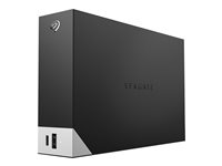 Seagate One Touch with hub STLC10000400 - Harddisk - 10 TB - ekstern (stationær) - USB 3.0 - sort - med Seagate Rescue Data Recovery STLC10000400