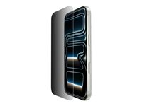 Belkin ScreenForce InvisiGlass - Skærmbeskytter for mobiltelefon - glas - med fortrolighedsfilter - for Apple iPhone 17 Pro OVA213HQ
