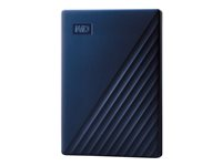 WD My Passport for Mac WDBA2D0020BBL - Harddisk - krypteret - 2 TB - ekstern (bærbar) - USB 3.2 Gen 1 - 256-bit AES - midnatsblå WDBA2D0020BBL-WESN