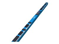 Eaton Metered Input Rack PDU EMIB08-30B - Strømfordelingsenhed (rackversion) - AC 200-240 V - 7.4 kW - 1-faset - Ethernet, RS-232 - input: IEC 60309 32A - output-stikforbindelser: 42 (6 x IEC 60320 C19, 36 x IEC 60320 C13) - 0U - 3 m ledning - blå EMIB08-30B