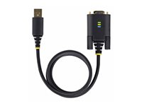 StarTech.com 6.6ft (2m) USB to Serial Adapter Cable, COM Retention, RS232 - USB / serielkabel - USB (han) til DB-9 (han) kan skrues - 2 m - robust, formet - sort 1P6FFC-USB-SERIAL