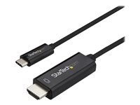 StarTech.com 3ft (1m) USB C to HDMI Cable, 4K 60Hz USB Type C to HDMI 2.0 Video Adapter Cable, Thunderbolt 3 Compatible, Laptop to HDMI Monitor/Display, DP 1.2 Alt Mode HBR2 Cable, Black - 4K USB-C Video Cable (CDP2HD1MBNL) - Adapterkabel - 24 pin USB-C han til HDMI han - 1 m - sort - 4K60 Hz (3840 x 2160) support - for P/N: TB4CDOCK CDP2HD1MBNL