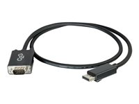 C2G 1m DisplayPort to VGA Adapter Cable - DP to VGA - Black - DisplayPort kabel - DisplayPort (han) til HD-15 (VGA) (han) - 1 m - sort 84331