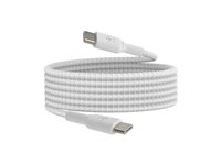 Belkin BoostCharge - USB-kabel - 24 pin USB-C (han) til 24 pin USB-C (han) - USB 2.0 - 2 m - hvid CAB004BT2MWH2PK