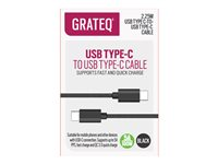 GRATEQ - USB-kabel - 24 pin USB-C (han) til 24 pin USB-C (han) - 5 A - 2.25 m - sort 85062QC