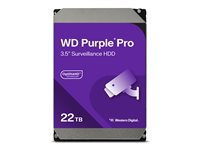 WD Purple Pro WD221PURP - Harddisk - 22 TB - overvågning, smart video - intern - 3.5" - SATA 6Gb/s - 7200 rpm - buffer: 512 MB WD221PURP
