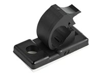 StarTech.com 100 Adhesive Cable Management Clips Black, Network/Ethernet/Office Desk/Computer Cord Organizer, Sticky Cable/Wire Holders, Nylon Self Adhesive Clamp UL/94V-2 Fire Rated - Nylon 66 Plastic - TAA (CBMCC1) - Kabelklemmer - sort - TAA-kompatibel (pakke med 100) CBMCC1