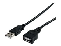 StarTech.com 3 ft Black USB 2.0 Extension Cable A to A - M/F - 3 ft USB A to A Extension Cable - 3ft USB 2.0 Extension cord (USBEXTAA3BK) - USB forlængerkabel - USB (han) til USB (hun) - USB 2.0 - 91 cm - sort - for P/N: 35FCREADBK3, ICUSB2321F, ICUSB232V2, LTUB1MBK, MSDREADU2OTG, ST4300USB3EU, UUSBOTG USBEXTAA3BK