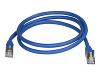 StarTech.com 5m CAT6A Ethernet Cable, 10 Gigabit Shielded Snagless RJ45 100W PoE Patch Cord, CAT 6A 10GbE STP Network Cable w/Strain Relief, Blue, Fluke Tested/UL Certified Wiring/TIA - Category 6A - 26AWG (6ASPAT5MBL) - Patchkabel - RJ-45 (han) til RJ-45 (han) - 5 m - STP - CAT 6a - formet, knastfri - blå 6ASPAT5MBL
