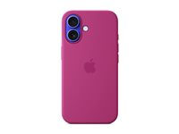 Apple - Bagsidecover til mobiltelefon - MagSafe-kompatibilitet - silicone - Fuchsia - for iPhone 16 MYY53ZM/A