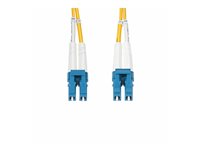 StarTech.com 15m (49.2ft) LC to LC (UPC) OS2 Single Mode Duplex Fiber Optic Cable, 9/125µm, Laser Optimized, 10G, Bend Insensitive, Low Insertion Loss - LSZH Fiber Patch Cord (SMDOS2LCLC15M) - Patchkabel - LC/UPC enkelttilstand (han) til LC/UPC enkelttilstand (han) - 15 m - 15 m. - 2 mm - fiberoptik - duplex - 9 / 125 micron - OS1/OS2 - halogenfri, passiv - gul SMDOS2LCLC15M