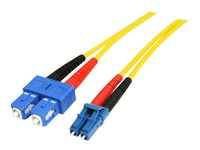 StarTech.com 7m Fiber Optic Cable - Single-Mode Duplex 9/125 - LSZH - LC/SC - OS1 - LC to SC Fiber Patch Cable (SMFIBLCSC7) - Patchkabel - SC enkelttilstand (han) til LC enkelttilstand (han) - 7 m - 7 m. - fiberoptik - duplex - 9 / 125 micron - OS1 - formet - gul SMFIBLCSC7