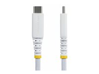 StarTech.com - USB-kabel - 24 pin USB-C (han) til 24 pin USB-C (han) - USB 2.0 - 3 A - USB Power Delivery (60W) - hvid USB2CC1MNCBRWH