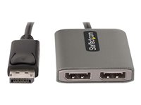 StarTech.com 2-Port DisplayPort MST Hub, Dual 4K 60Hz, DP to 2x DisplayPort Monitor Adapter, DP 1.4 Multi-Monitor Video Adapter w/ 1ft Built-in Cable, USB Powered, Windows Only - Multi Stream Transport Hub (MST14DP122DP) - Hub - 1 x DisplayPort + 1 x micro-USB + 2 x DisplayPort MST14DP122DP