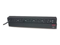 APC Basic Rack-Mount PDU - Strømfordelingsenhed (rackversion) - AC 120 V - 1.8 kW - input: NEMA 5-15 - output-stikforbindelser: 10 (NEMA 5-15) - 1U - 19" - 3.7 m ledning - sort - for P/N: SMX1000C, SMX1500RM2UC, SMX1500RM2UCNC, SMX750C, SMX750CNC, SRTL3KRM1UC AP9562