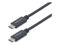 StarTech.com 1m / 3.3ft USB C to USB C Cable - USB 2.0 Type C Cable - M/M - USB-IF Certified - USB C Charging Cable - USB 2.0 (USB2CC1M) - USB-kabel - 24 pin USB-C (han) til 24 pin USB-C (han) - USB 2.0 - 1 m - sort - for P/N: DKT30CHD, HB30C1A1CPD, HB30C3A1CFBW, PEXUS313AC2V USB2CC1M