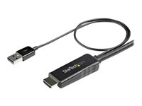 StarTech.com 2m (6ft) HDMI to DisplayPort Cable 4K 30Hz, Active HDMI 1.4 to DP 1.2 Adapter Converter Cable with Audio, USB Powered, Mac & Windows, HDMI Laptop to DP Monitor, Male/Male - Built-In USB Cable - Videokabel - HDMI, USB (kun strøm) han til DisplayPort han - 2 m - sort - 4K support, aktiv HD2DPMM2M