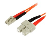 StarTech.com 3m Fiber Optic Cable - Multimode Duplex 62.5/125 - LSZH - LC/SC - OM1 - LC to SC Fiber Patch Cable (FIBLCSC3) - Netværkskabel - LC multimodus (han) til SC multimodus (han) - 3 m - 3 m. - fiberoptik - duplex - 62,5 / 125 my - for P/N: US100A20FXSC, US100A20SFP, US1GA30SFP, US1GA30SXSC, US1GC30SFP FIBLCSC3