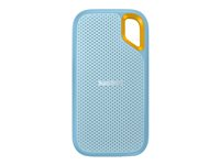 SanDisk Extreme - SSD - krypteret - 1 TB - ekstern (bærbar) - USB 3.2 Gen 2 (USB-C stikforbindelse) - 256-bit AES - himmelblå SDSSDE61-1T00-G25B