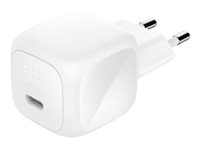 Belkin BoostCharge - Strømforsyningsadapter - kompakt - 45 Watt - Power Delivery 3.1, Fast Charge (USB-C) WCA013KQWH