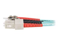 C2G SC-ST 10Gb 50/125 OM3 Duplex Multimode PVC Fiber Optic Cable (LSZH) - Netværkskabel - ST multimodus (han) til SC multimodus (han) - 2 m - 2 m. - fiberoptik - duplex - 50 / 125 my - OM3 - halogenfri - akvamarin 85523