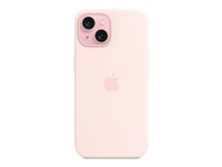 Apple - Bagsidecover til mobiltelefon - MagSafe-kompatibilitet - silicone - Lys pink - for iPhone 15 MXPH3ZM/A