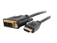 C2G 1m (3ft) HDMI to DVI Cable - HDMI to DVI-D Adapter Cable - 1080p - M/M - Adapterkabel - DVI-D han til HDMI han - 1 m - afskærmet - sort 42514