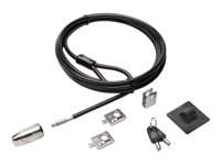 Kensington Desktop and Peripherals Standard Keyed Locking Kit 2.0 - Sikkerhedskabelslås - 2.4 m K64424WW