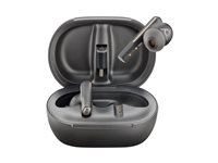 HP Poly Voyager Free 60+ - Ægte trådløse øretelefoner med mik. - i øret - Bluetooth - aktiv støjfjerning - USB-A via Bluetooth adapter, 3,5 mm jackstik - carbon-sort - Certified for Zoom Rooms 7Y8G4AA