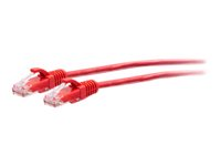 C2G 1ft (0.3m) Cat6a Snagless Unshielded (UTP) Slim Ethernet Network Patch Cable - Red - Patchkabel - RJ-45 (han) til RJ-45 (han) - 30 cm - 4.8 mm - UTP - CAT 6a - formet, knastfri - rød C2G30160