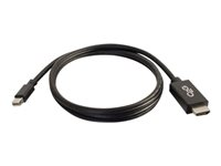 C2G 3ft Mini DisplayPort to HDMI Adapter Cable - Mini DP Male to HDMI Female - Black - Adapterkabel - TAA-kompatibel - Mini DisplayPort (han) til HDMI (han) - 1 m - sort 84420