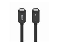 Belkin CONNECT - Thunderbolt kabel - USB-C (han) omvendelig til USB-C (han) omvendelig - Thunderbolt 4 - 2 m - aktiv, USB Power Delivery (100 W) - for P/N: INC006TTSGY INZ002BT2MBK
