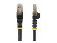 StarTech.com 1.5m CAT6A Ethernet Cable, 10 Gigabit Shielded Snagless RJ45 100W PoE Patch Cord, CAT 6A 10GbE STP Network Cable w/Strain Relief, Black, Fluke Tested/UL Certified Wiring/TIA - Category 6A - 26AWG (6ASPAT150CMBK) - Patchkabel - RJ-45 (han) til RJ-45 (han) - 1.5 m - STP - CAT 6a - knastfri, formet - sort 6ASPAT150CMBK