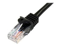 StarTech.com 1m Black Cat5e / Cat 5 Snagless Patch Cable - Patchkabel - RJ-45 (han) til RJ-45 (han) - 1 m - UTP - CAT 5e - knastfri - sort 45PAT1MBK