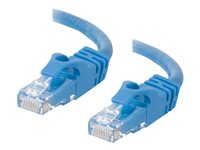 C2G Cat6 Booted Unshielded (UTP) Crossover Patch Cable - Krydskabel - RJ-45 (han) til RJ-45 (han) - 50 mm - UTP - CAT 6 - formet, knastfri, strenget - blå 83522