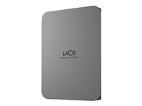 LaCie Mobile Drive Secure STLR2000400 - Harddisk - krypteret - 2 TB - ekstern (bærbar) - USB 3.2 Gen 1 (USB-C stikforbindelse) - Self-Encrypting Drive (SED) - space grey - med 3 års Seagate Rescue Data Recovery STLR2000400