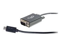 C2G USB 2.0 USB C to DB9 Serial RS232 Adapter Cable Black - USB / serielkabel - DB-9 (han) til USB-C (han) - omvendelig C-stikforbindelse - sort 88842