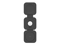 Belkin BoostCharge Pro 3-in-1 - Trådløs opladningspude - magnetisk med Qi2 + AC-strømadapter - 15 Watt - 3 A - MFI Certified WIZ024VFBK