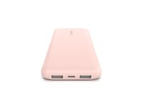 Belkin BoostCharge - Powerbank - 10000 mAh - 18 Watt - 3 output-stikforbindelser (USB-C, 2 x USB) - roseguld BPB011BTRG