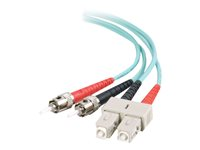C2G SC-ST 10Gb 50/125 OM3 Duplex Multimode PVC Fiber Optic Cable (LSZH) - Netværkskabel - ST multimodus (han) til SC multimodus (han) - 1 m - 1 m. - fiberoptik - duplex - 50 / 125 my - OM3 - halogenfri - akvamarin 85522