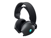 Alienware Tri-Mode Wireless Gaming Headset AW725H - Headset - fuld størrelse - Bluetooth/2,4 GHz radiofrekvens - trådløs, kablet - 3,5 mm jackstik - Dark Side of the Moon AW725H-G-DEAM