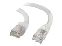 C2G Cat5e Booted Shielded (STP) Network Patch Cable - Patchkabel - RJ-45 (han) til RJ-45 (han) - 7 m - STP - CAT 5e - formet - hvid 83885
